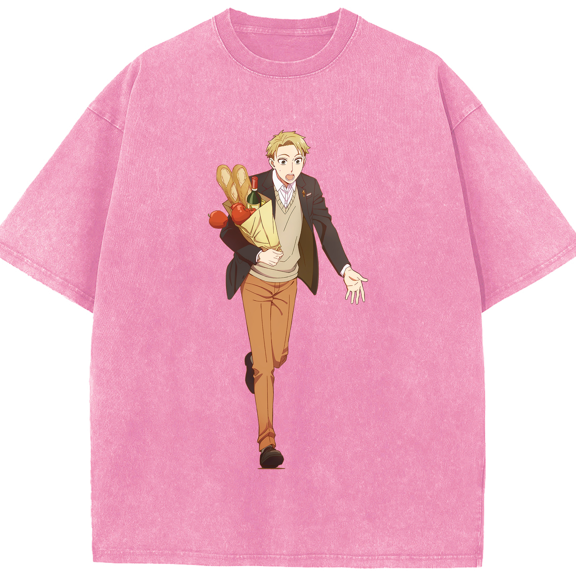 （画像用） SPY×FAMILY间谍家家酒 綿100% ヴィンテージ風 半袖Tシャツ（フロントプリント）
